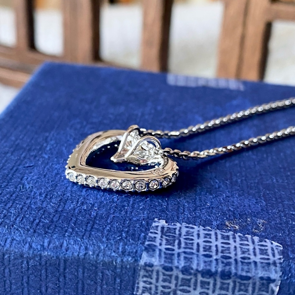 Swarovski “Sublima” White Heart Pendant Necklace - Picture 6 of 14